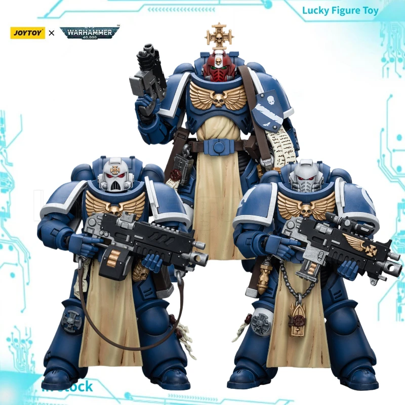 

【В наличии】JOYTOY 1/18 Фигурка Warhammer 40K Ultramarines Sternguard Veteran с болтовой винтовкой, модель ветеранского сержанта, игрушка