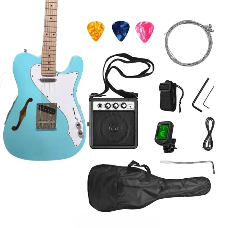 

STLF Wholesale Semi Hollow Electric Guitar Kit Set with Amplifier and Guitar Accessories Full Set for Beginner Accept OEM ODM