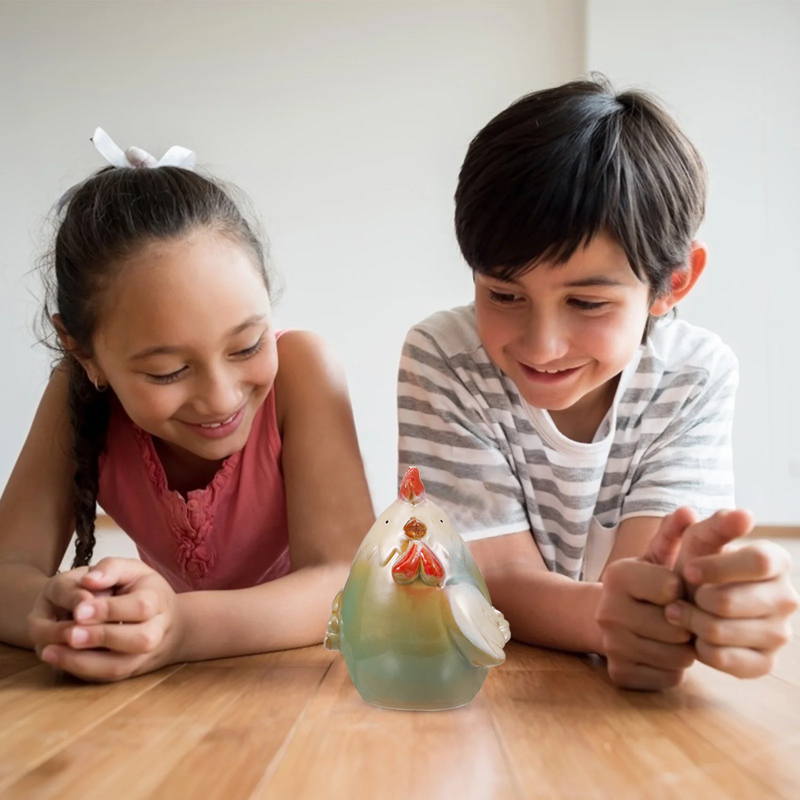 

1Pcs Ceramic Chicken Shaped Saving Pot Cartoon Piggy Bank Large Capacity Decorative Money Box Ceramics Saving Pot