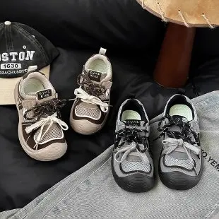 

Кроссовки для мальчиков 3-18 лет, дышащая обувь для мальчиков и девочек, модели четырех сезонов, бежевые мягкие повседневные детские кроссовки