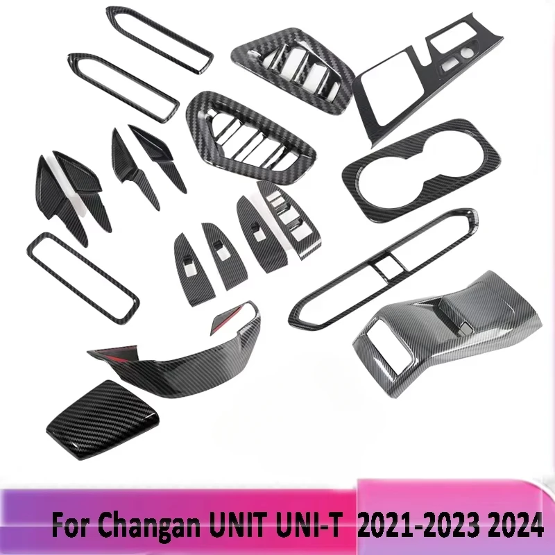 

Для Changan UNIT UNI-T 2021 2022 2023 2024, дверная ручка из АБС-пластика, чаша, переключатель переменного тока, крышка панели переключения передач, аксессуары для салона автомобиля