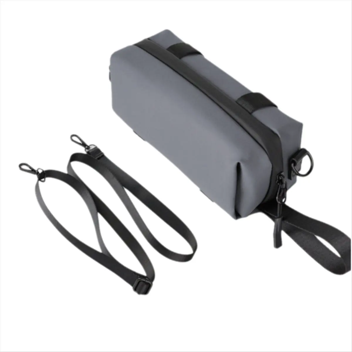 POPULAR-Carrying Bag for 3 Accessories Portable Storage Bag with Shoulder Strap and Wrist Strap Grey
