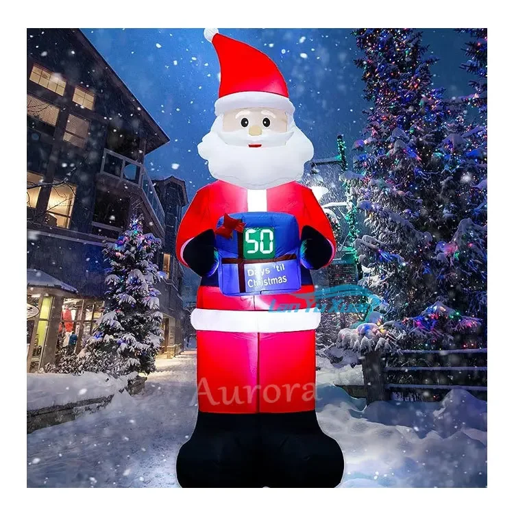 6ft christmas inflatables blow up yard decorations greeting santa claus inflatable with led lights for   garden dec