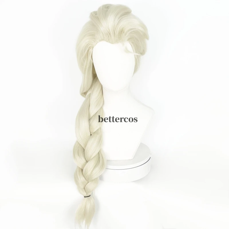 Elsa Wig Synthetic Blonde Braid Styled Cosplay Wigs Halloween Carnival Party Play Role + Wig Cap