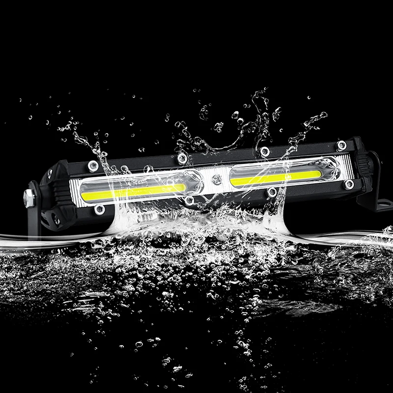 New 1PC Car LED Work Light 12V 24V LED Spotlight Work Light Bar 6500K Strip Light For Car Auto Truck Lorry Trailer Spot Fog Lamp