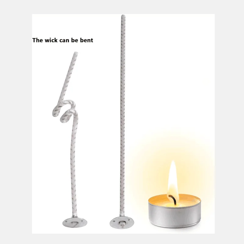 100 PCS Cotton Candle Wicks Brown Soybean Core Smokeless Candles 6/20cm Candle Making Supplies Wax Wicks for Candle Making