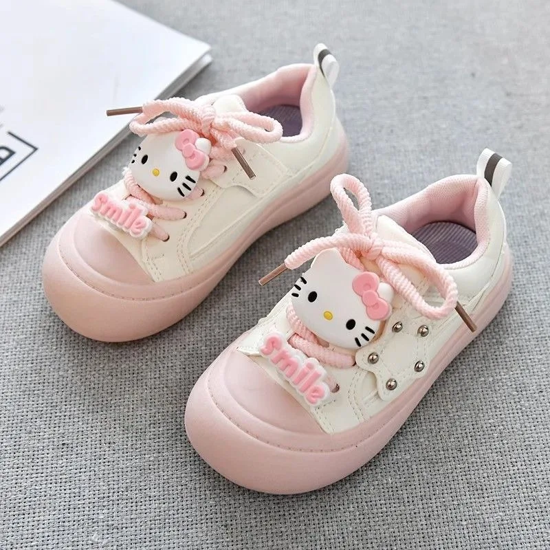 مرحبا كيتي أنيمي Kawaii سانريو Ins أحذية رياضية 2025 ربيع الخريف لطيف الأطفال أحذية رياضية كاجوال هدايا جميلة للأطفال