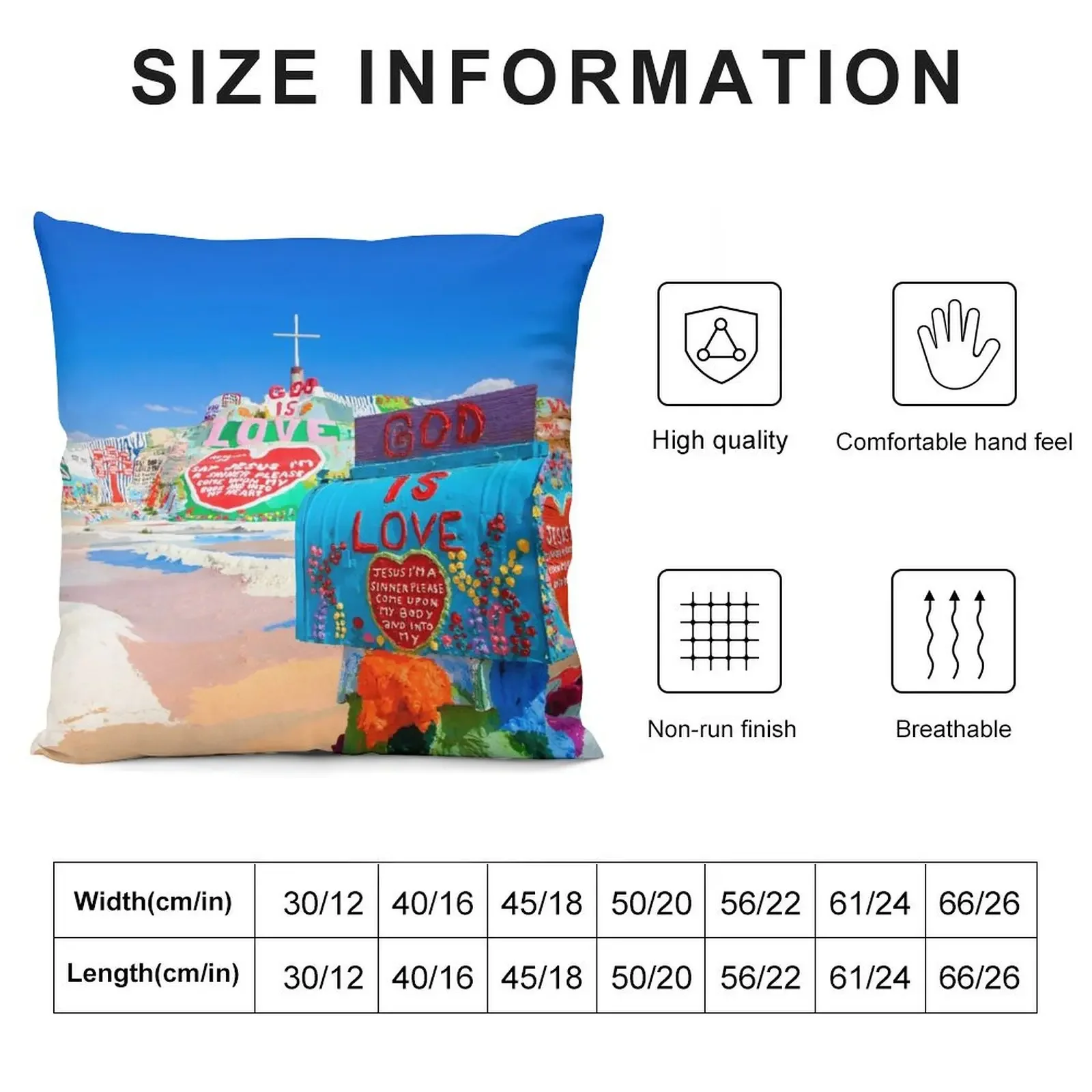 God's Mailbox at Salvation Mountain Throw Pillow Cushions Sitting Cushion pillow