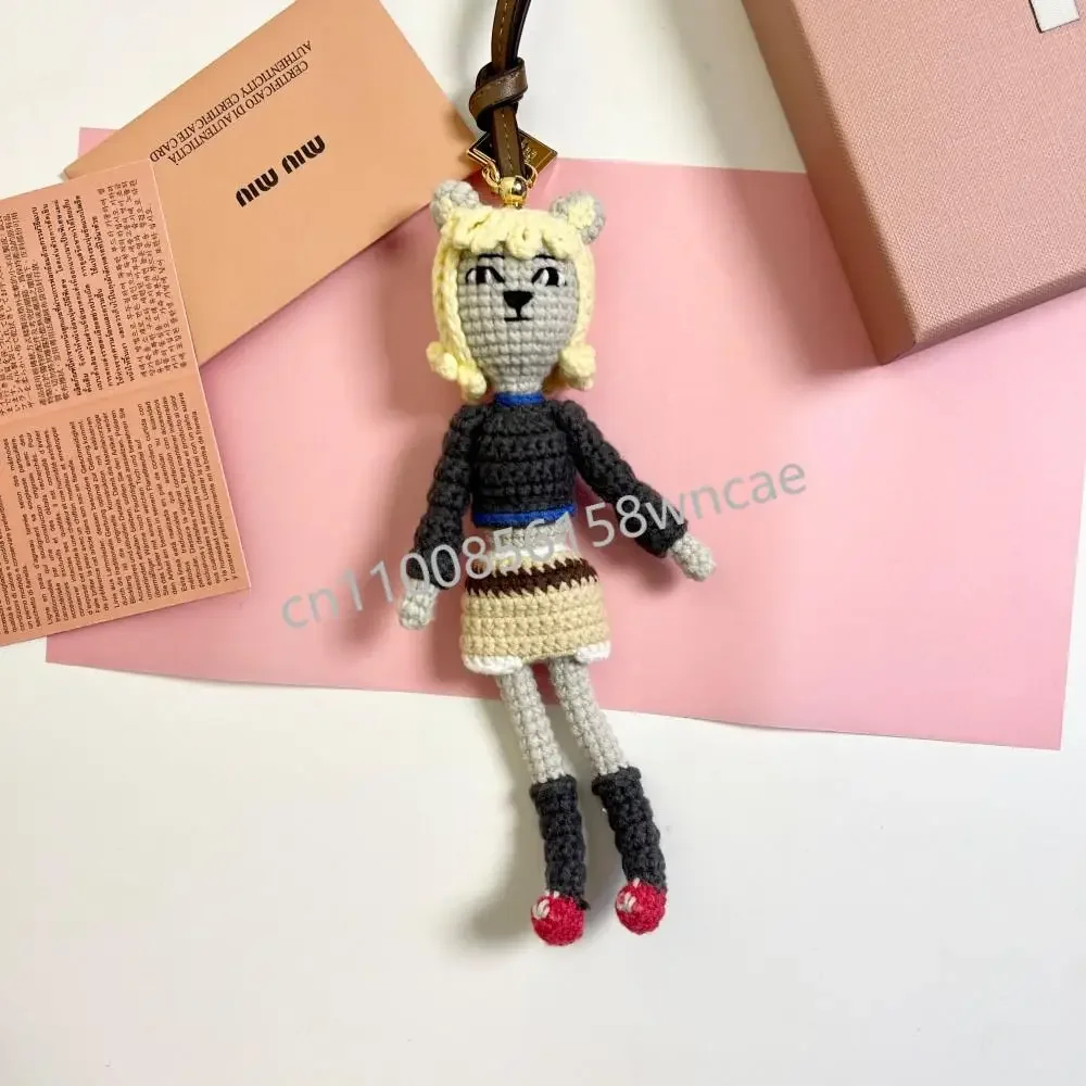 

Boho Charm Artisan Crochet Doll Purse Clip Car Mirror Hanger Bag Accent Unique Gift for Women