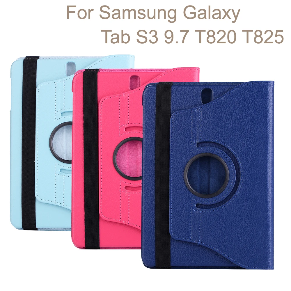

Funda For Samsung Galaxy Tab A 9.7 SM-T550 T555 Tablet Hard PU Smart Case Rotation Fold Holder Stand Skin Shell Pouch
