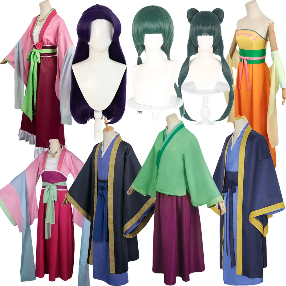 

Jinshi Maomao Cosplay Fantasy Kimono Wigs Anime Apothecary Diaries Costume Disguise Adult Roleplay Fantasia Outfits Halloween