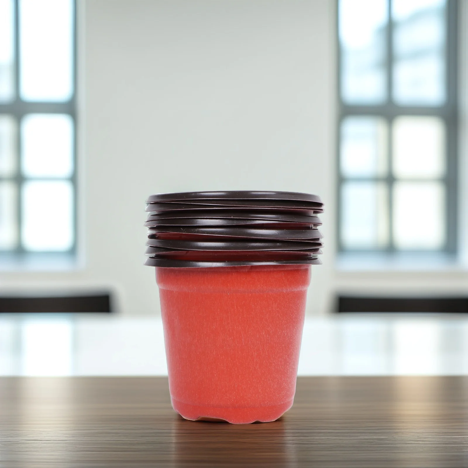 

50Pcs Plastic Flowerpot Minimalist Breathable Plant Pot for Desk Gardening Succulents Small Cacti Flower Basin 120x88x108mm