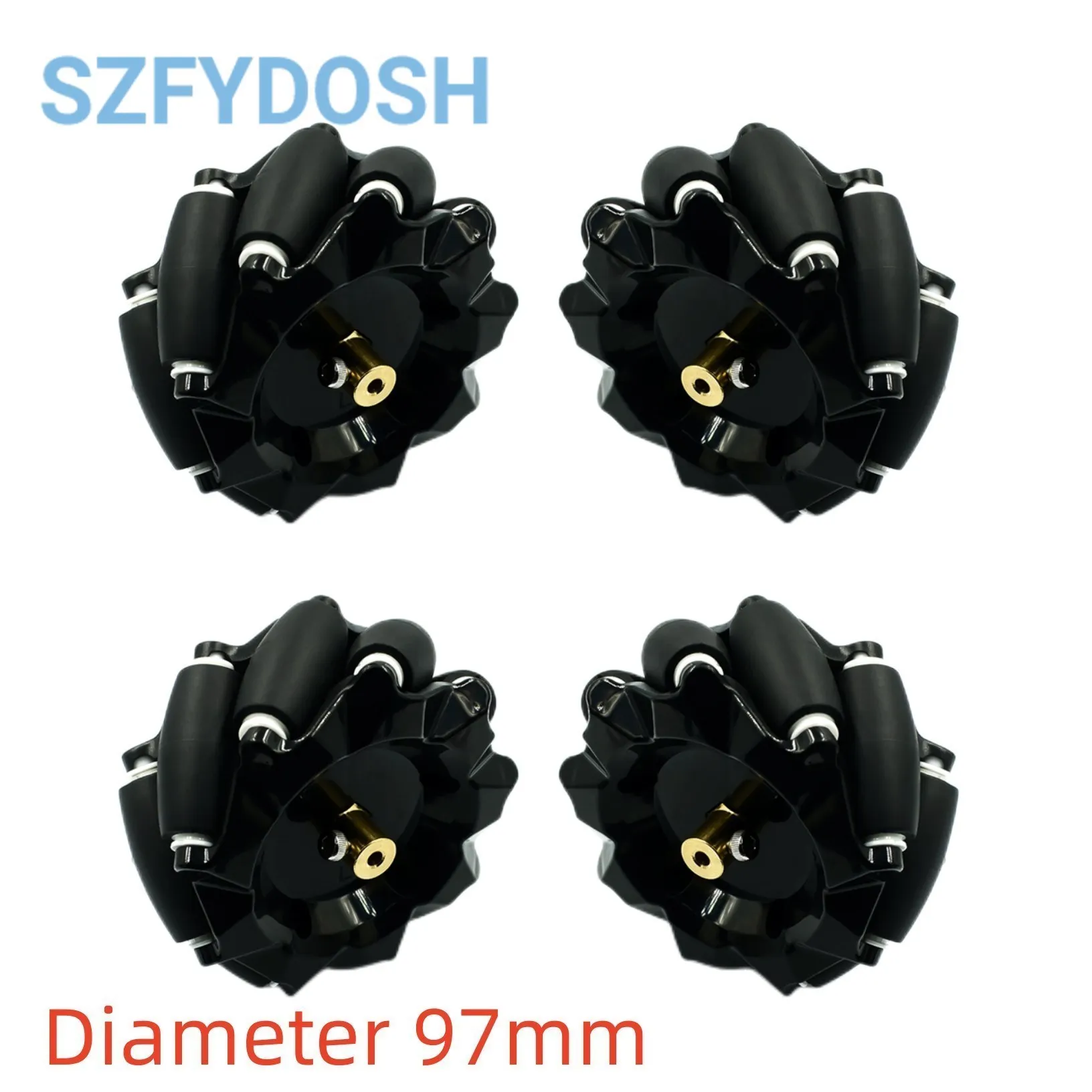 4pcs/lot 48mm 60mm 80mm 97mm High Hardness Plastic Mecanum Wheel Omni-Directional for TT Motor Smart Robot Car with 6mm hubs