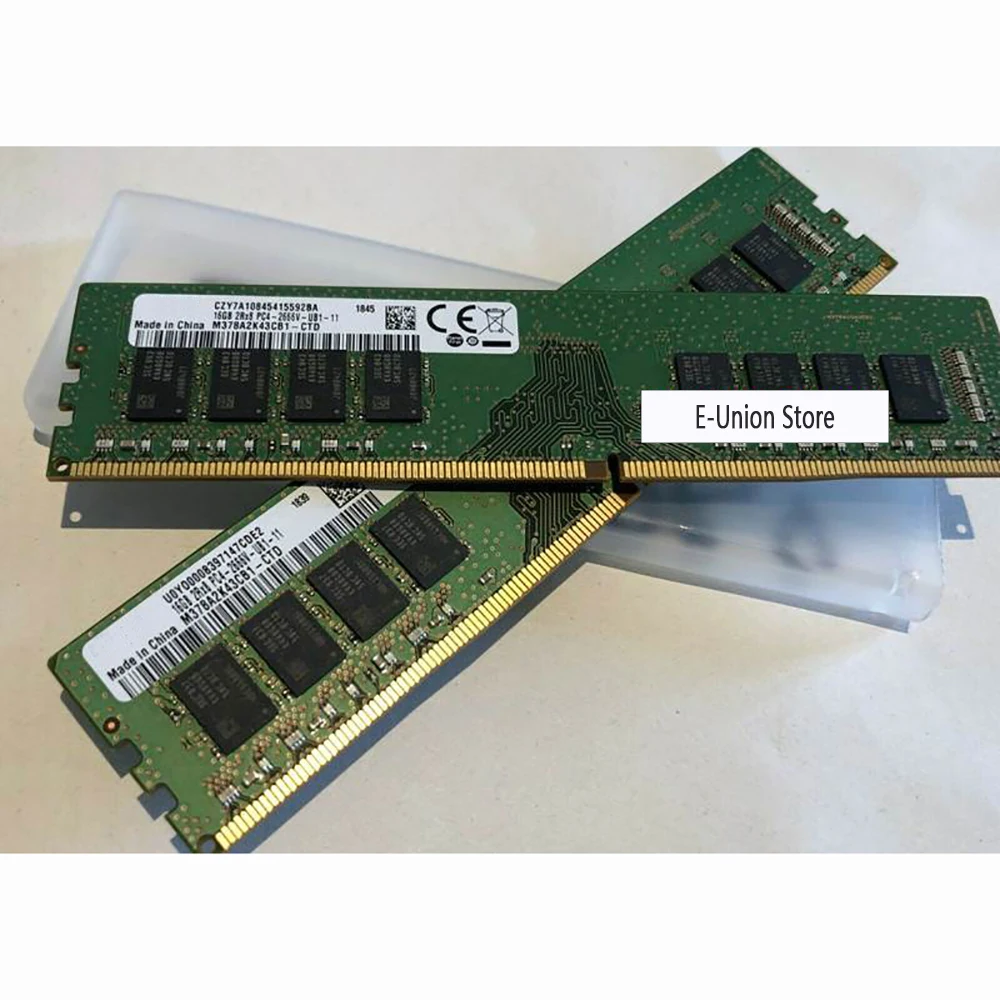 16GB DDR4 2666MHz RAM 2RX8 PC4-2666V For Samsung M378A2K43CB1-CTD Desktop Memory