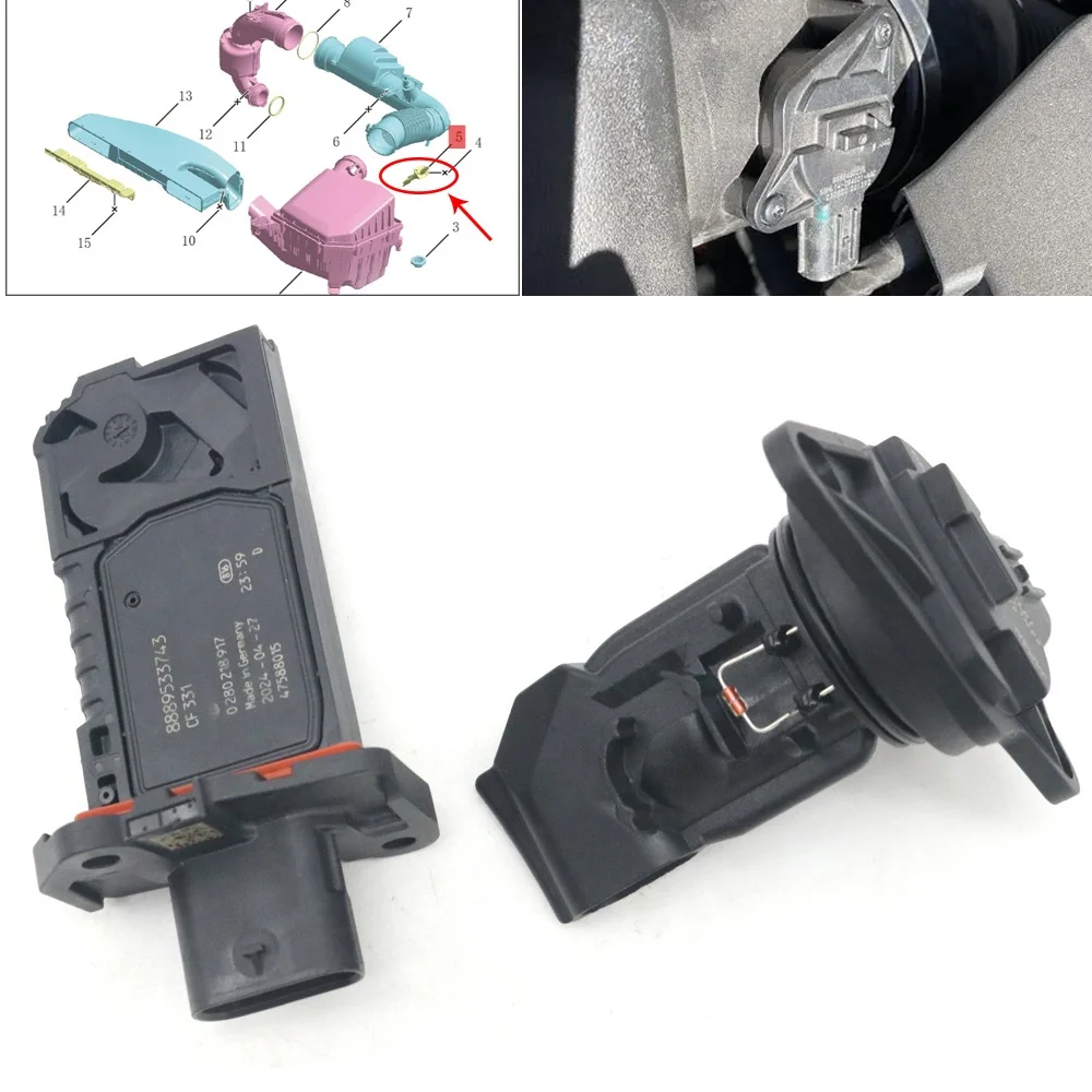 1PC Mass Sensor Air Consumption Flowmeter For Geely Monjaro KX11 Tugella FY11 2029029700 8888480225 2032068700 8889533743