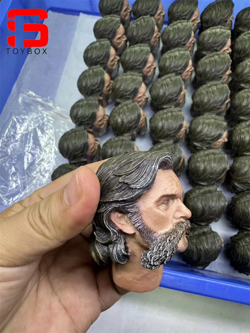 1/6 Scale John Kurt Russell Head Sculpt Carving Model Fit 12'' Male Solider Action Figure Body Dolls