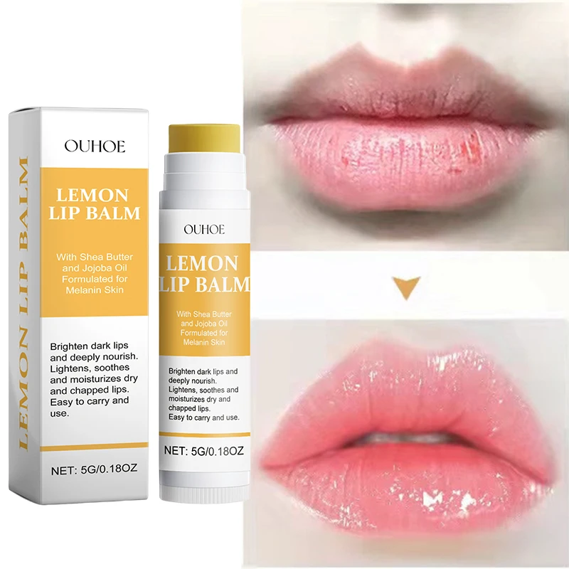 

Lemon Lip Balm Moisturizing Lip Care Lipsticks Lip Lightening For Dark Lips Exfoliating Lips Darkness Remover Korean Cosmetics