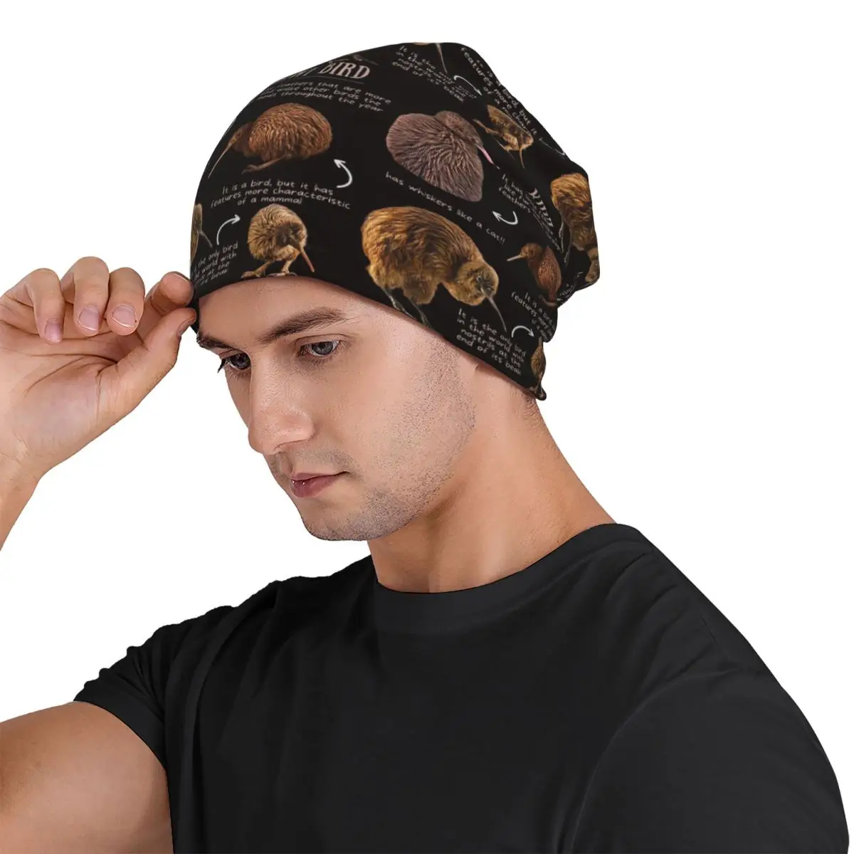 Kiwi Bird Fun Facts Men Women Adult Beanies Caps Knitted Bonnet Hat Warm Hip Hop Autumn Winter Outdoor Skullies Hats