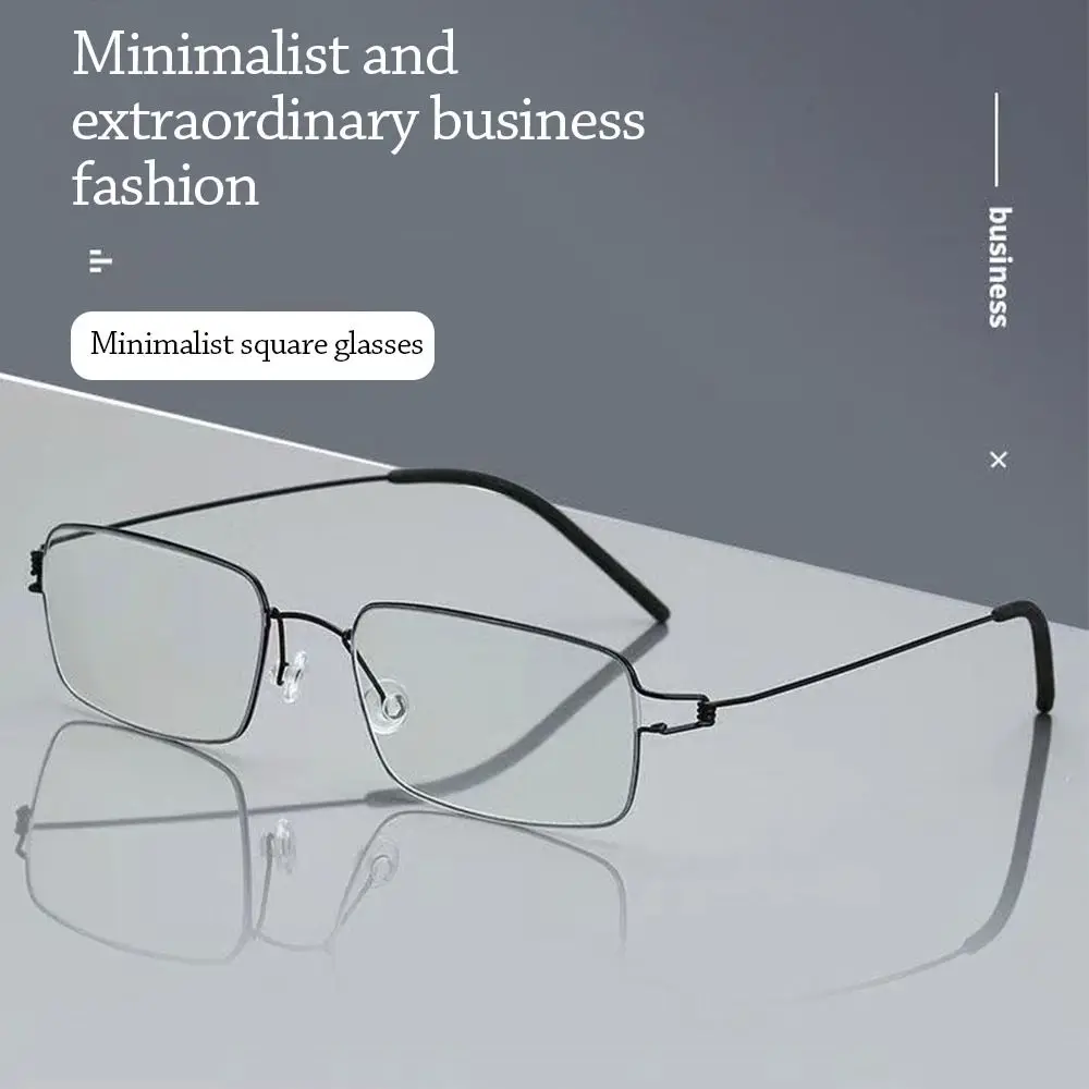 Чоловічі ділові окуляри для читання, окуляри проти синього світла, оправа з титанового сплаву, далекозорість, пресбіопія, окуляри за рецептом