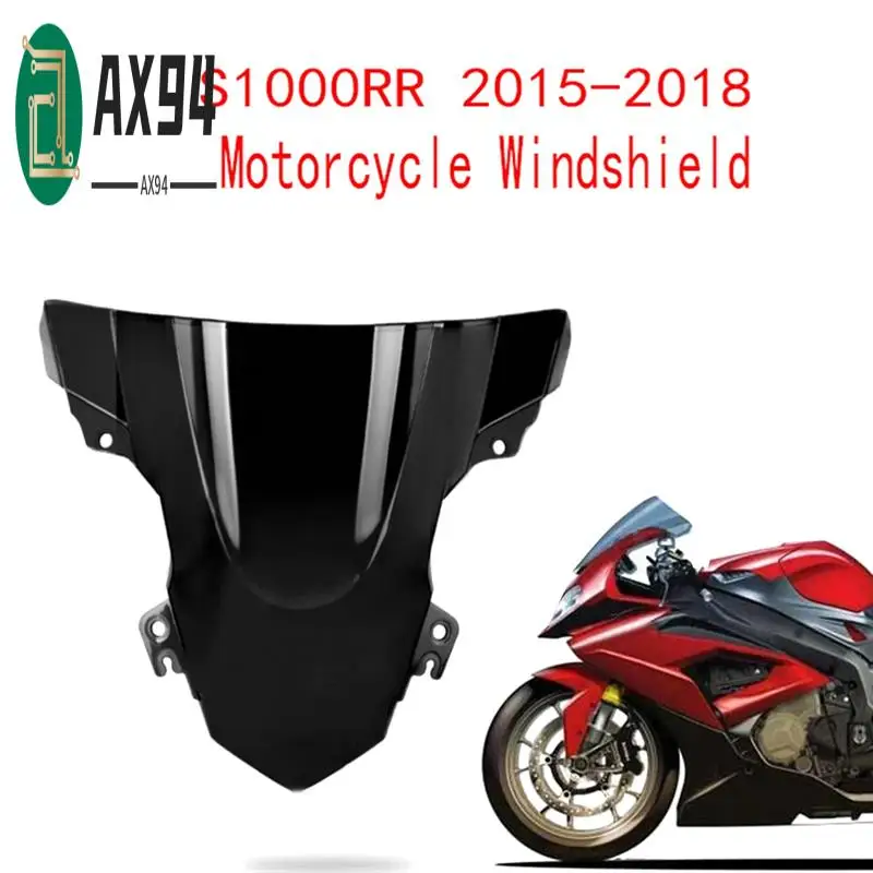 

AX94-Black Motorcycle Windshield Front Spoiler Wind Deflector For BMW S1000RR 2015-2018 Parts Accessories