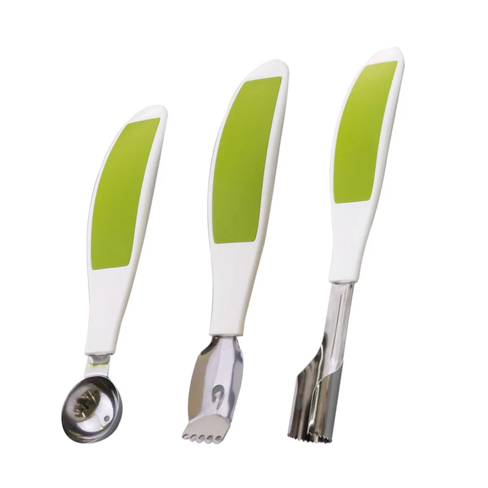 

Fruit Corer Set Stainless Steel Melon Baller Scoop For Citrus Fruits Core Remover Kitchen Gadget With Juice Drain Hole
