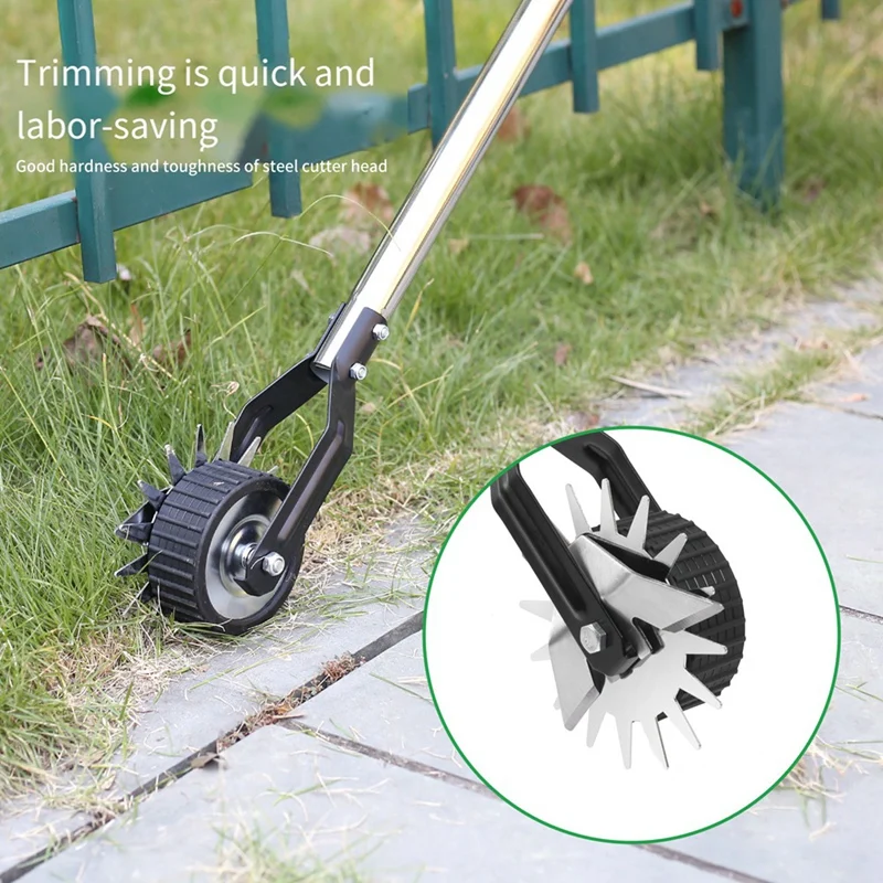 Edger Lawn Tool, Hand Manual Lawn Edger, Wheel Rotary Trimmer Grass Edger Shear For Garden Sidewalk