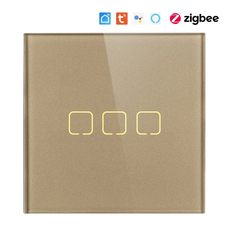 

Mvava Glass Quick Connect Wiring 3 Gang Smart Home Automation Tuya Wifi Remote Control Wall Touch Light Electrical Zigbee Switch