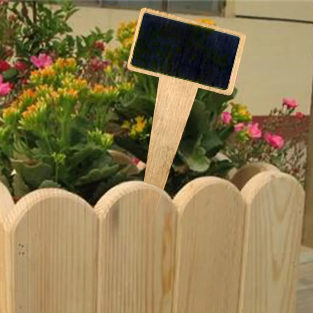 Garden Plant Chalkboard Stakes Wooden Blackboards for Pots Message Board Decorative Labels for Nursery Garden Supplies
