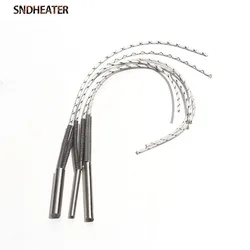 SNDHEATER  Low-power DC 12V/24V/36V Cartridge Heater 304SS Single-Ended Straight Heating Rod 6x40/50/60mm 35W-80W 2pcs/lot
