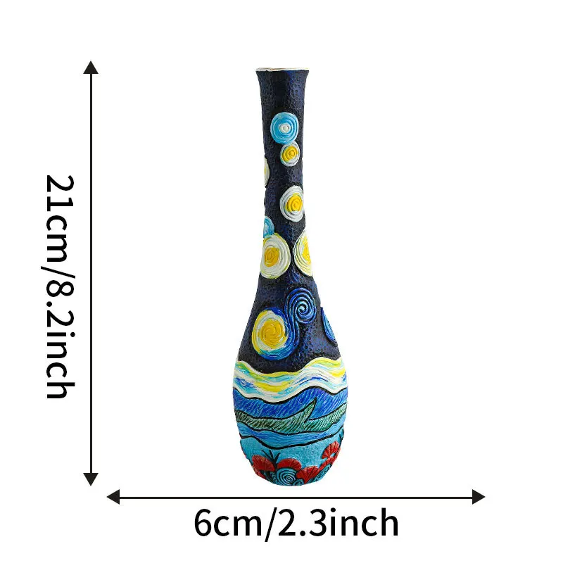 Inspired Star Resin Vase Art Ceramics and Tabletop Floral Arrangements and Porcelain for Home Decor