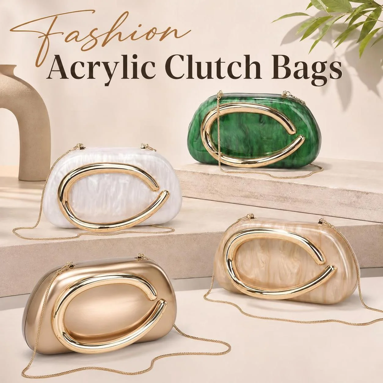 2026 New Acrylic Fashion Luxury Box Clutch Handbag For Women Evening Banquet Bags Wedding Party Chain Crossbody Shoulder Bag Ladies Dinner Purses