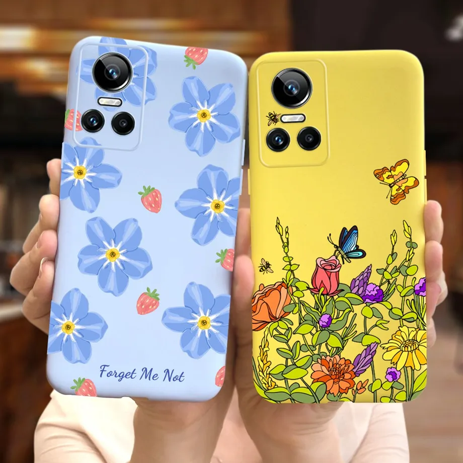 For Realme GT Neo 3 150W RMX3563 Case Literary Style Coque Cover For Realme GTNeo 3 Neo3 80W Soft Silicone Phone Case Capa