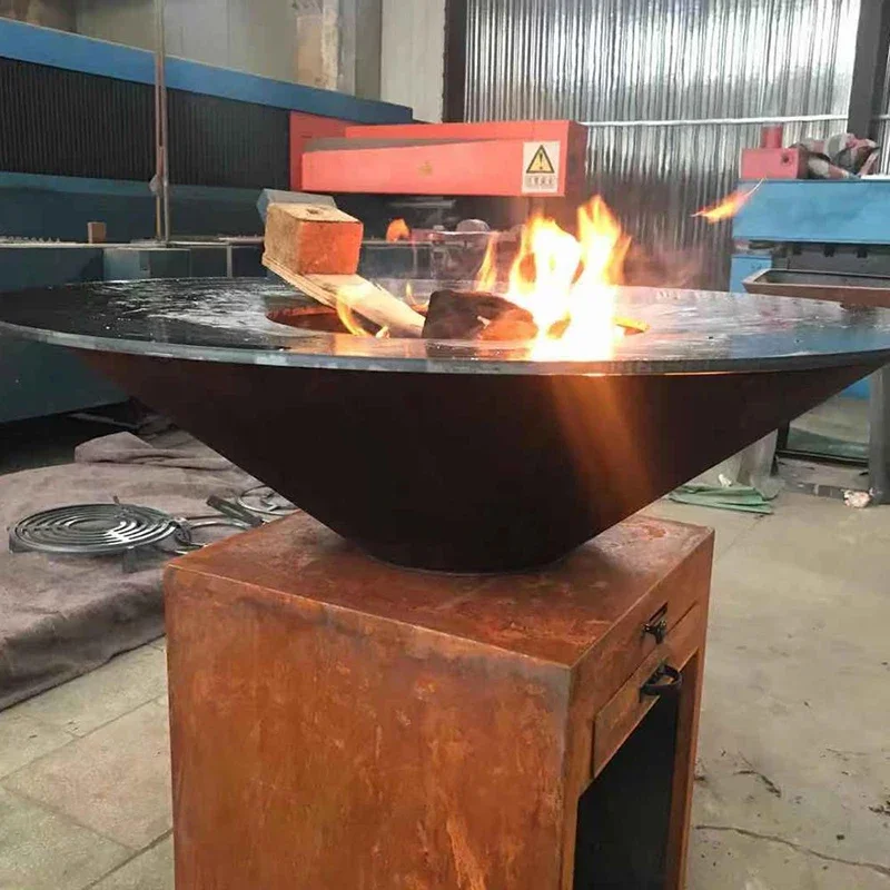 Custom Factory Corten Steel BBQ Grill and Brazier for Camping Unique Products Durable BBQ Grill for Outdoor Kitchen