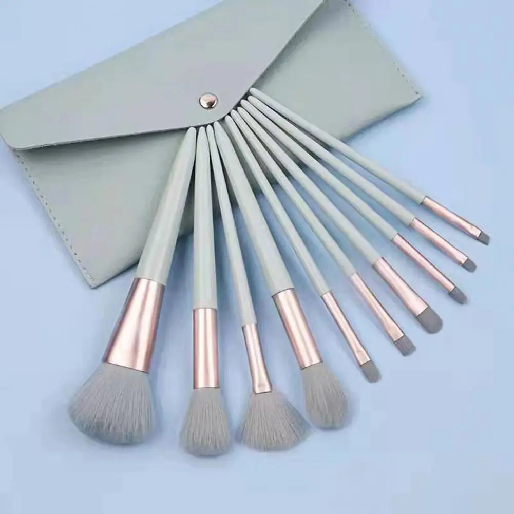 Beauty Tools 10Pcs Praktische Oogschaduw Markeerstift Foundation Brush Lange Tijd Make-Up Borstel Soft Voor Vrouwen