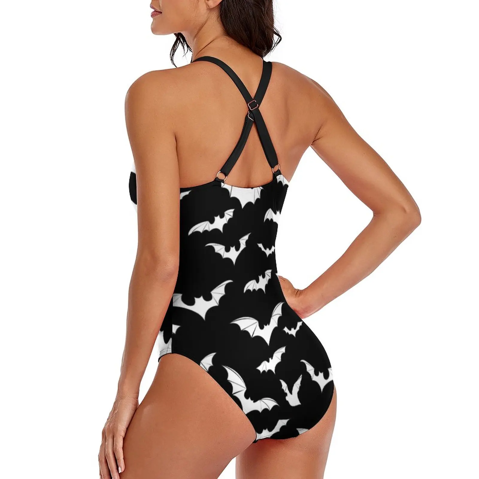 Gothic Swimsuit Fashionable 1 Piece Swimwear Female Sexy Surf Bathing Suit