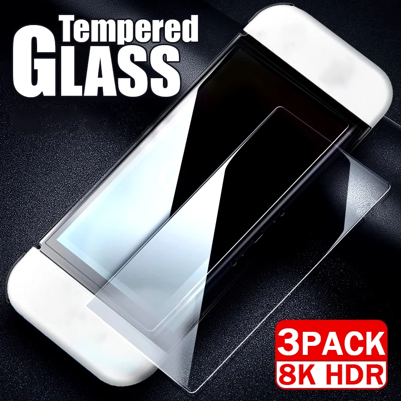 For Switch Oled/Switch Lite Tempered Glass Screen Protectors Game Console HD Clear Saver Protective Film Anti-Scratch Cover Film