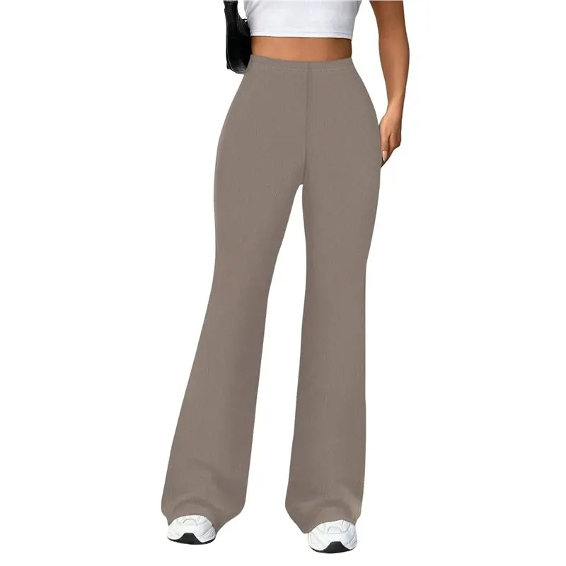 NEW-Women's High-Rise Slim Fit Casual Flared Leggings - Retro Houndstooth