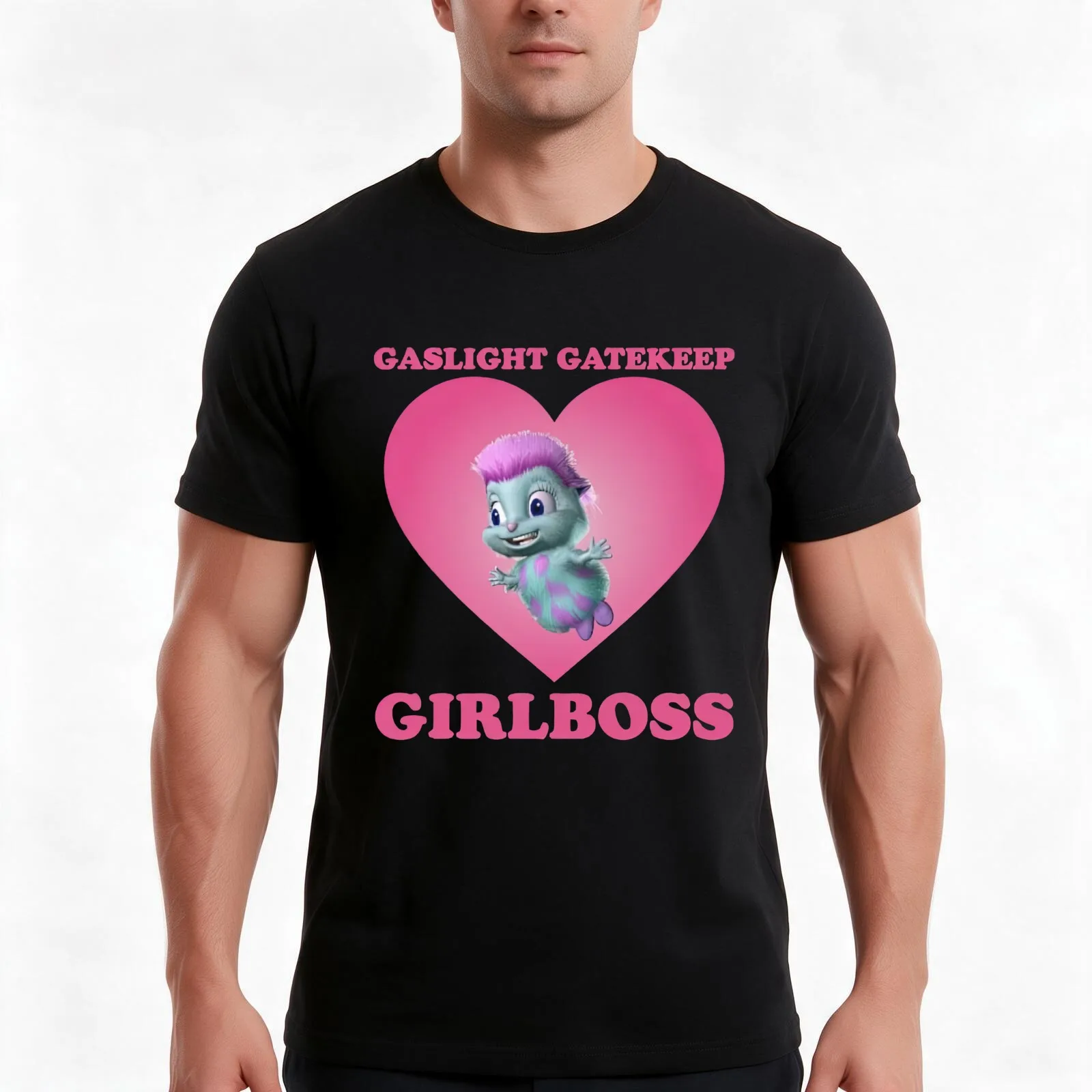Gaslight Gatekeep Girlboss Bibble's Beliefs T-Shirt, Summer Casual Cotton Tee, Oversized Streetwear Tops, Vintage Graphic Print