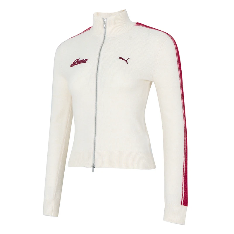 

Puma Women's Sportswear Outdoor Fashion Trendy Stand-Up Collar Knitted Sweater Jacket 635719-87