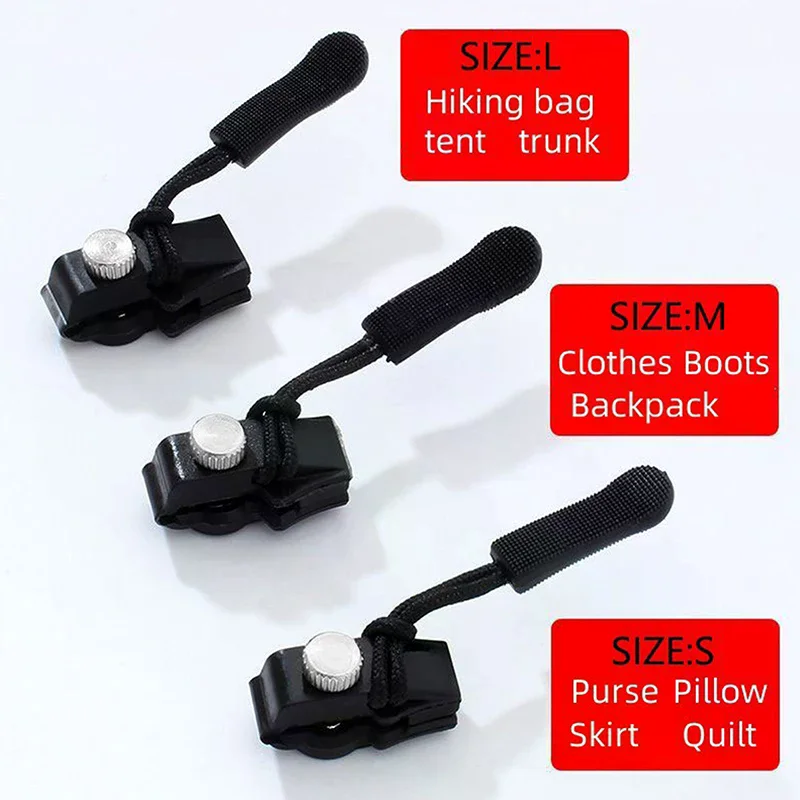2/6Pcs Universal Zipper Repair Kit Instant Replacement Zipper Slider Fix Broken Teeth Zipper Head Luggage Suitcase Backpack