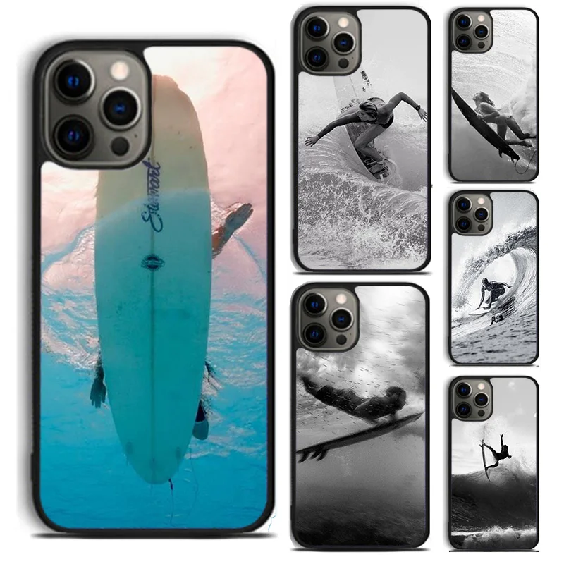 Beach Surf Board Ocean Waves phone Case Cover For iPhone 16 15 14 Plus XR XS apple 16 11 12 13 mini Pro Max coque