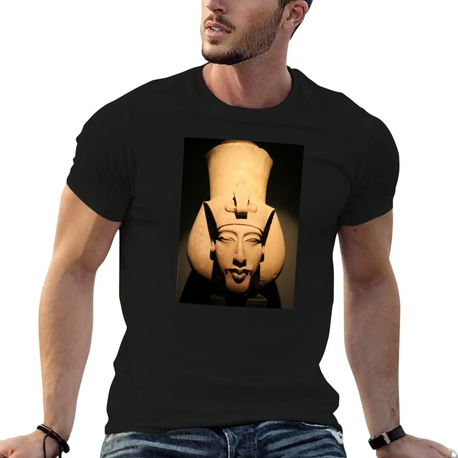 

t t cotton graphic funny vintage man shirts for shirts T-Shirt shirts man t funny Pharaoh Akhenaten
