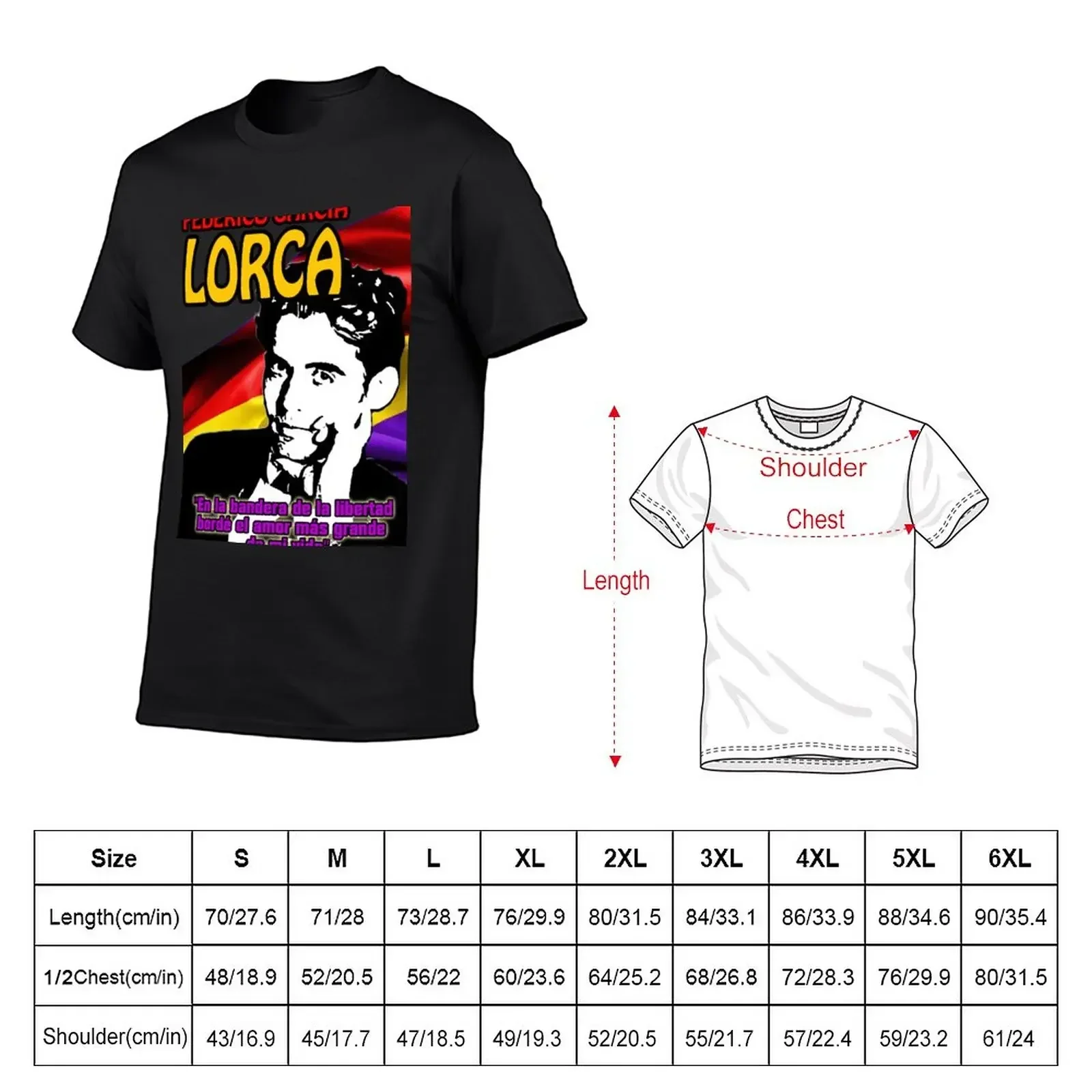 FEDERICO GARCIA LORCA T-Shirt plus size tops blanks for a boy mens cotton t shirts