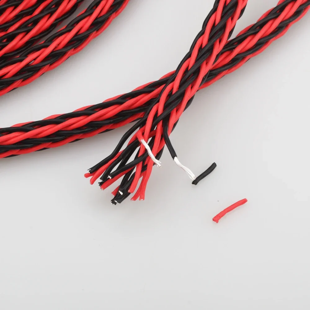 1 Meter High Quality 8AG OCC Copper Silver Plated Wire Cable for HIFI Audio Speaker Amplifier Turntable CD Player