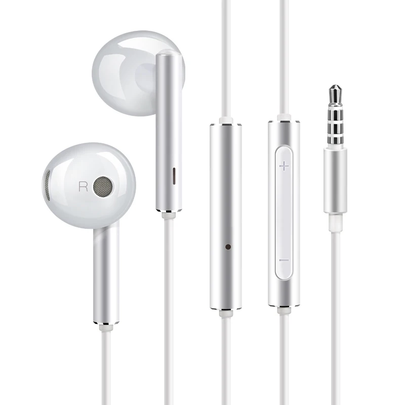 AM116 Проводные металлические наушники-вкладыши с микрофоном и регулятором громкости, шумоподавляющие аудиозвонки высокой четкости для HUAWEI Honor LG