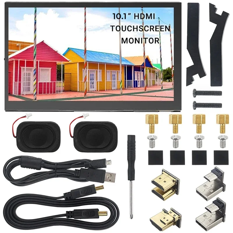 Imagem -02 - Monitor de Tela de Toque Capacitivo hd 101 Ips Hdmi Display-h para Raspberry pi 3b Mais 4b 1024x600