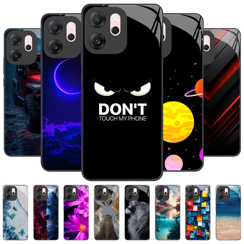 Luxury Tempered Glass Case For OPPO Reno 14 Pro 14F 14FS Reno14 F FS Full Coverage Protective Cover Bumper Fundas Coque Capa
