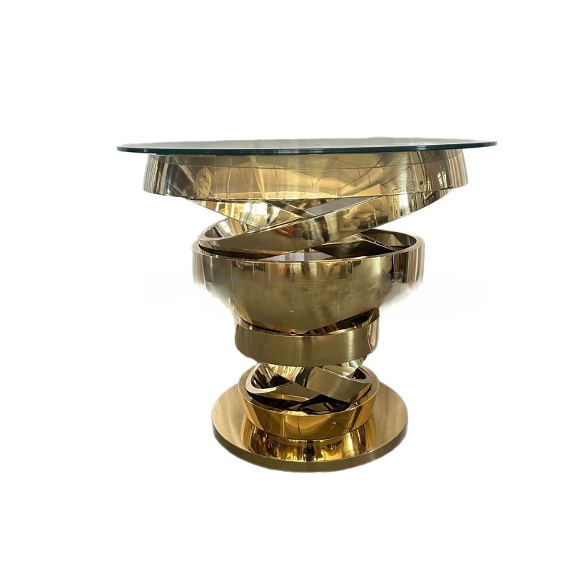 

Stainless steel titanium ten ring cake table wedding cake table banquet decoration