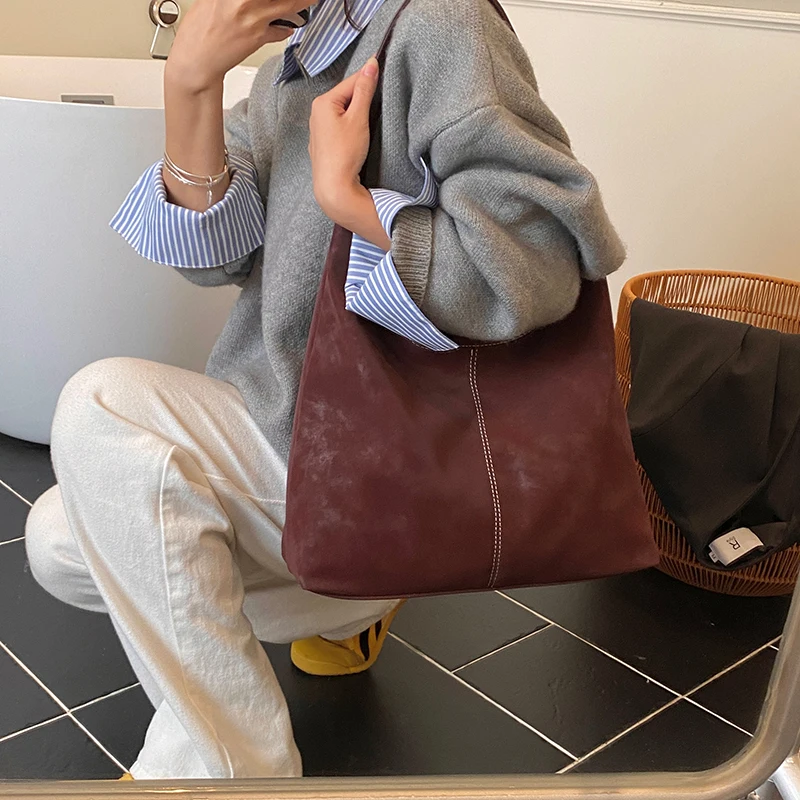 حقيبة يد هوبو من ليفتسايد تريند للنساء حقائب يد ومحافظ جلدية عصرية من البولي يوريثان محفظة كتف نسائية للاستخدام اليومي في الخريف #2