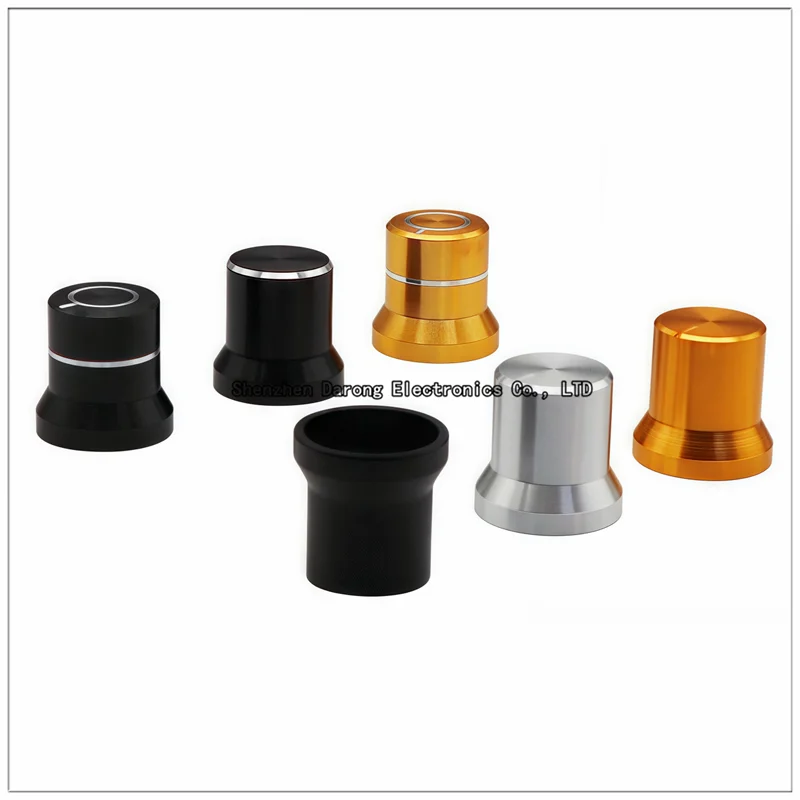 15×15 Hat-shaped Aluminum Alloy Knob Caps, Potentiometer/Encoder Adjustment Caps, Power Amplifier Volume Knob Caps